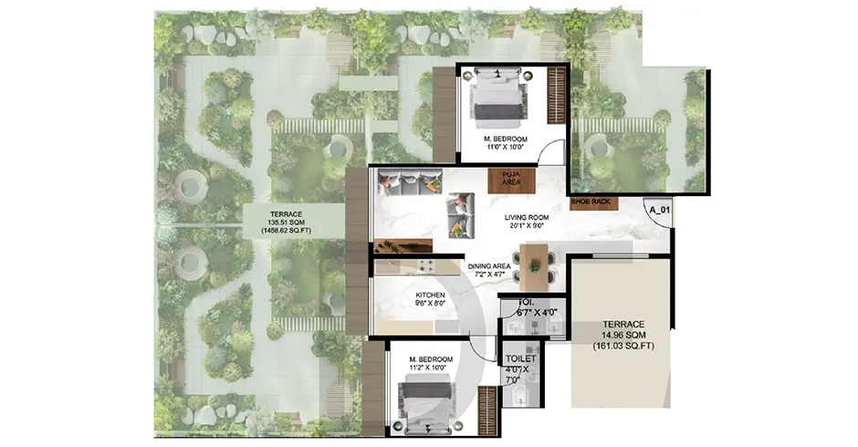 Sai Complex Shilphata Floor Plans