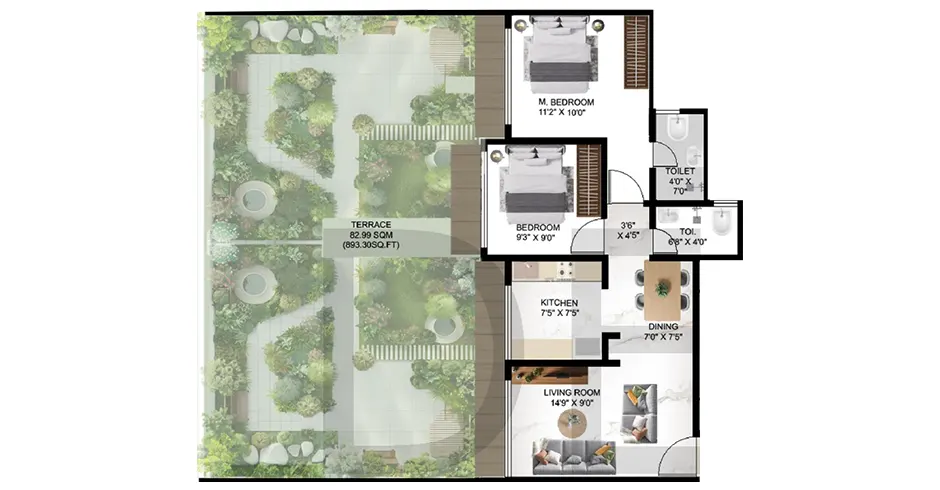 Sai Complex Shilphata Floor Plans